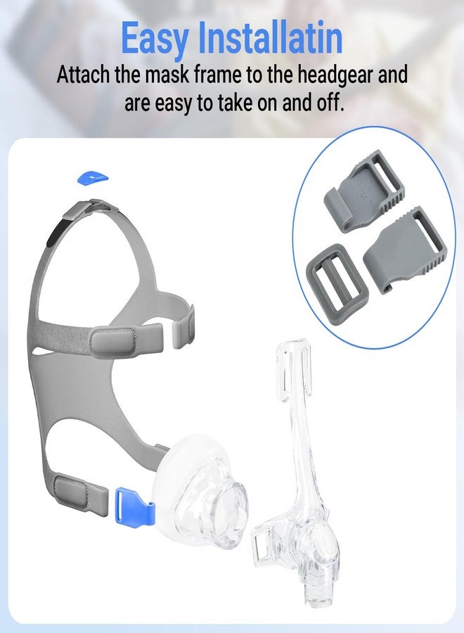 Ximoon F&P CPAP Headgear Clips & Buckle Replacement for Fisher & Paykel Simplus Full Face Mask Headgear Strap C Pap Replacement Supplies - Image 4